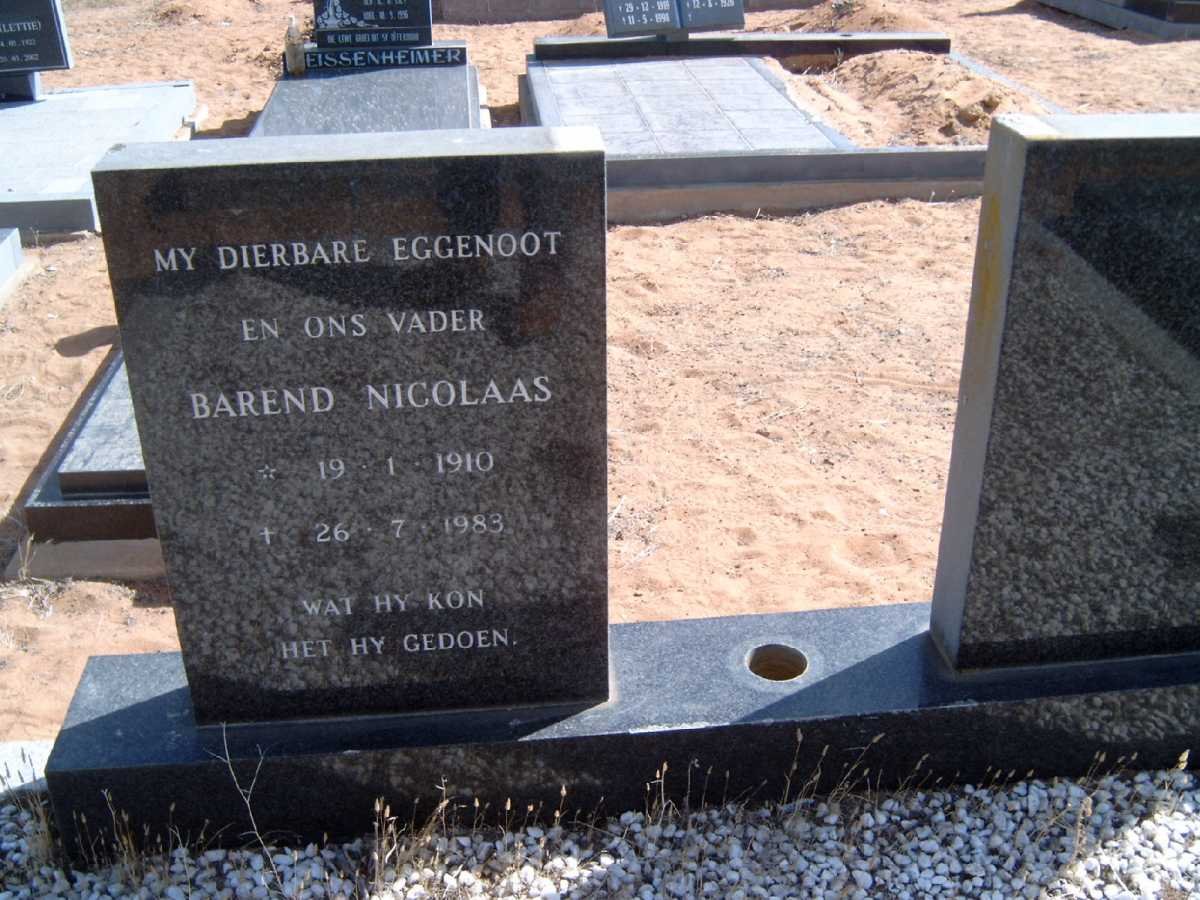 ? Barend Nicolaas 1910-1983
