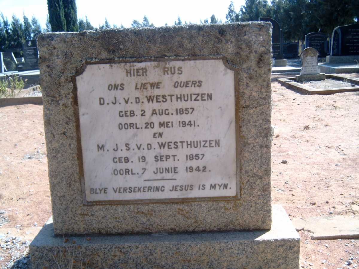 WESTHUIZEN D.J., v.d. 1857-1941 &amp; M.J.S. 1857-1942