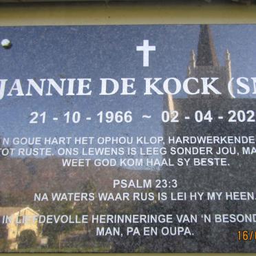 KOCK Jannie, de 1966-2021