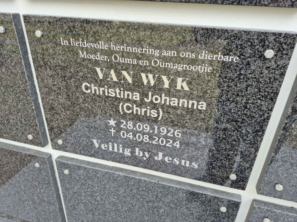 WYK Christina Johanna, van 1926-2024