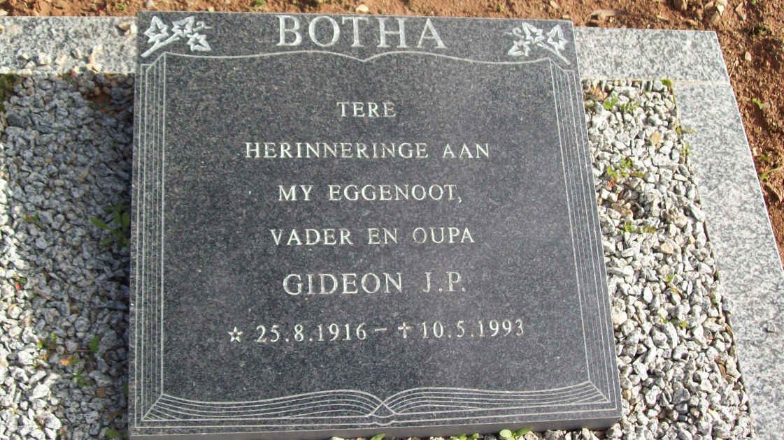 BOTHA Gideon J.P. 1916-1993