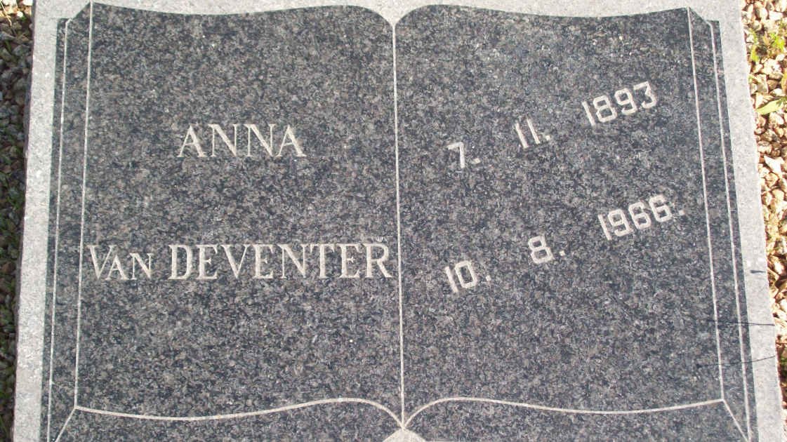 DEVENTER Anna, van 1893-1966