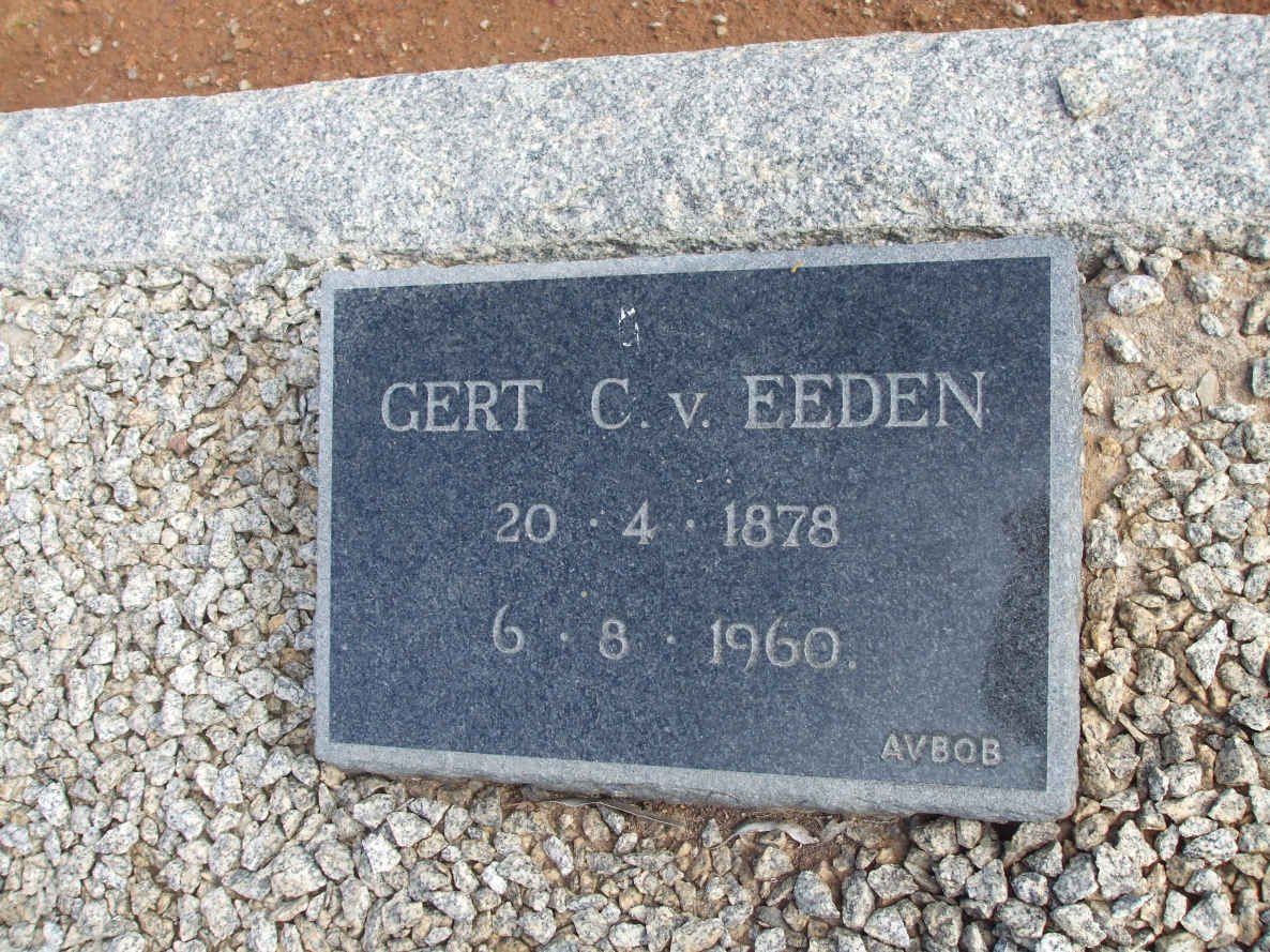 EEDEN Gert C., van 1878-1960