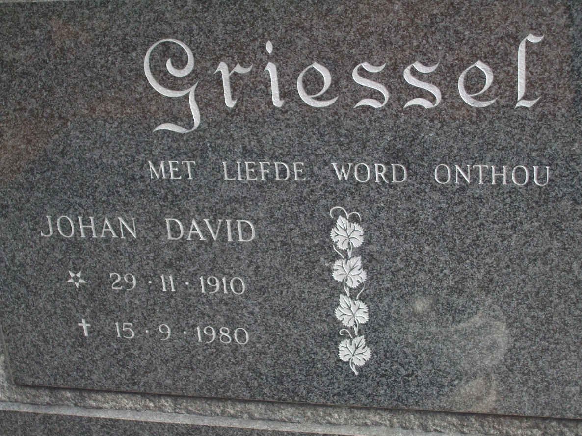 GRIESSEL Johan David 1910-1980
