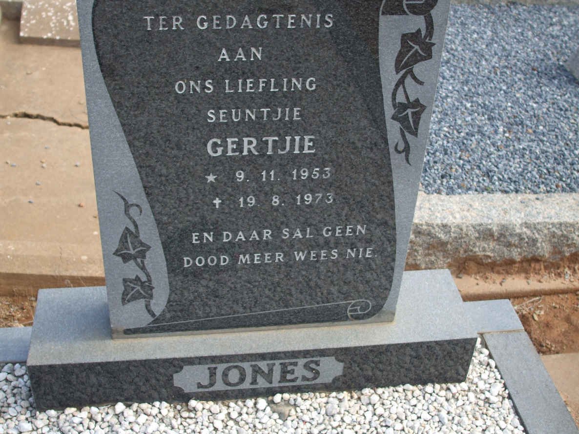 JONES Gertjie 1953-1973