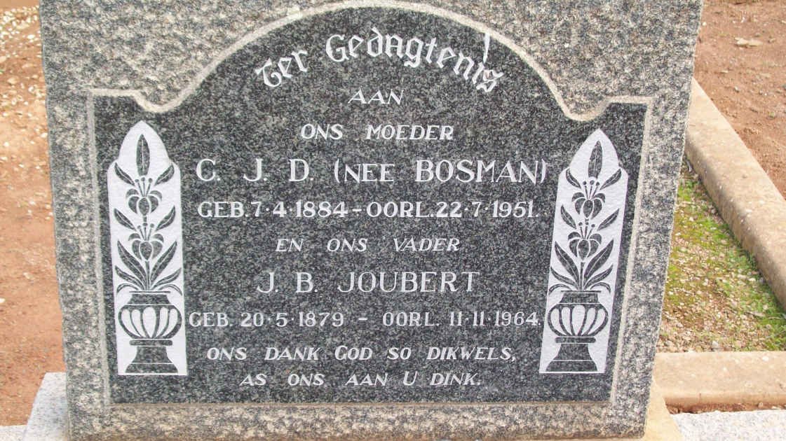 JOUBERT J.B. 1879-1964 &amp; C.J.D. BOSMAN 1884-1951