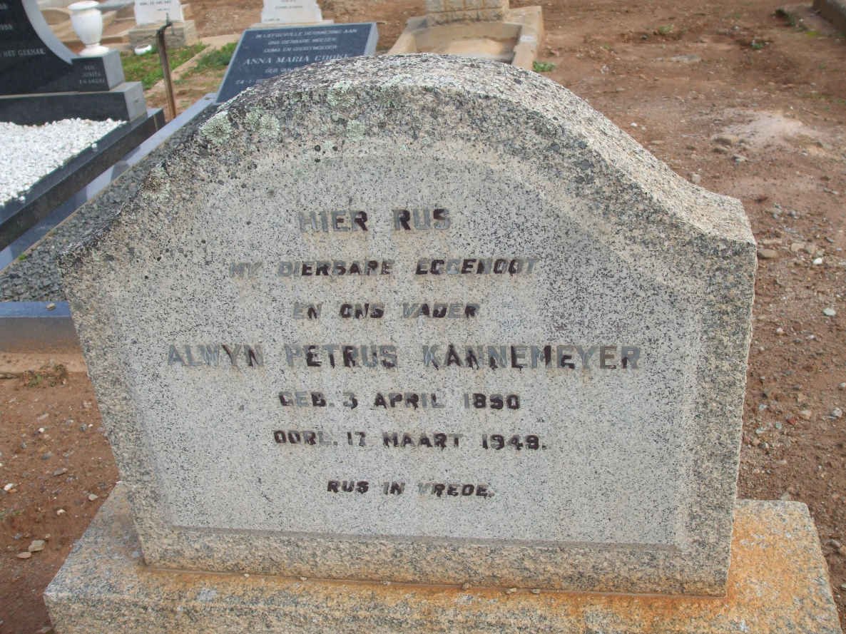 KANNEMEYER Alwyn Petrus 1890-1949