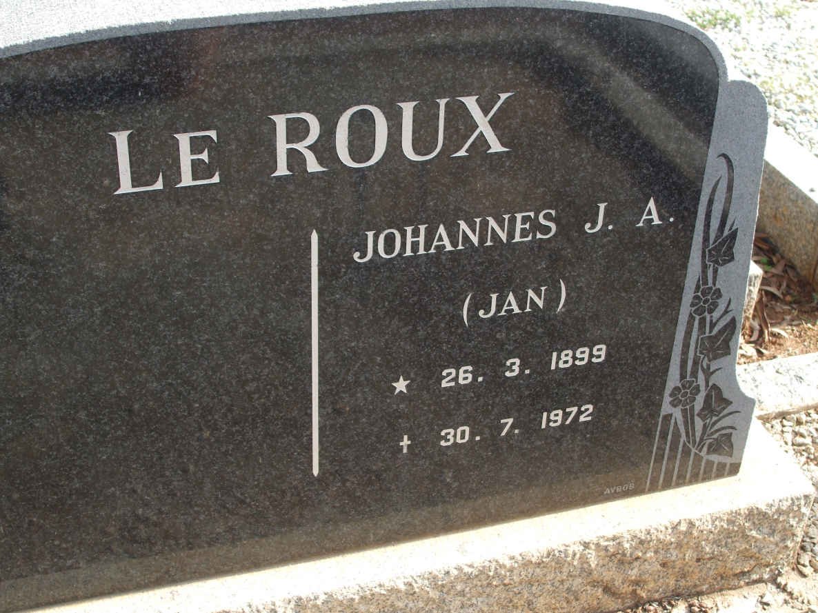 ROUX Johannes J.A., le 1899-1972