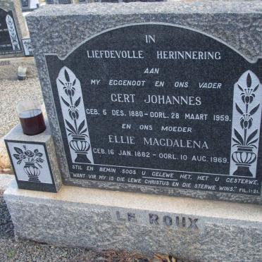 ROUX Gert Johannes, le 1880-1959 &amp; Ellie Magdalena 1882-1969