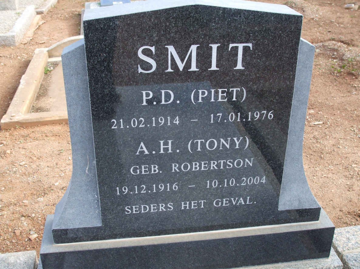 SMIT P.D. 1914-1976 &amp; A.H. ROBERTSON 1916-2004