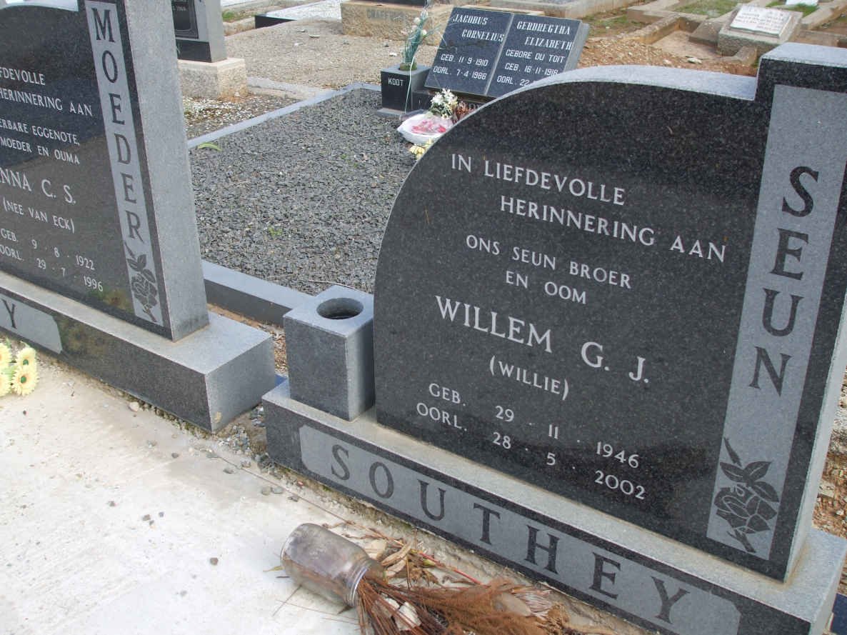SOUTHEY Willem G.J. 1946-2002
