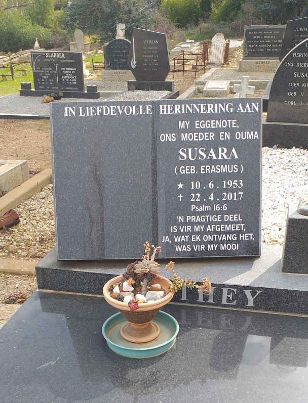 SOUTHEY Susara nee ERASMUS 1953-2017