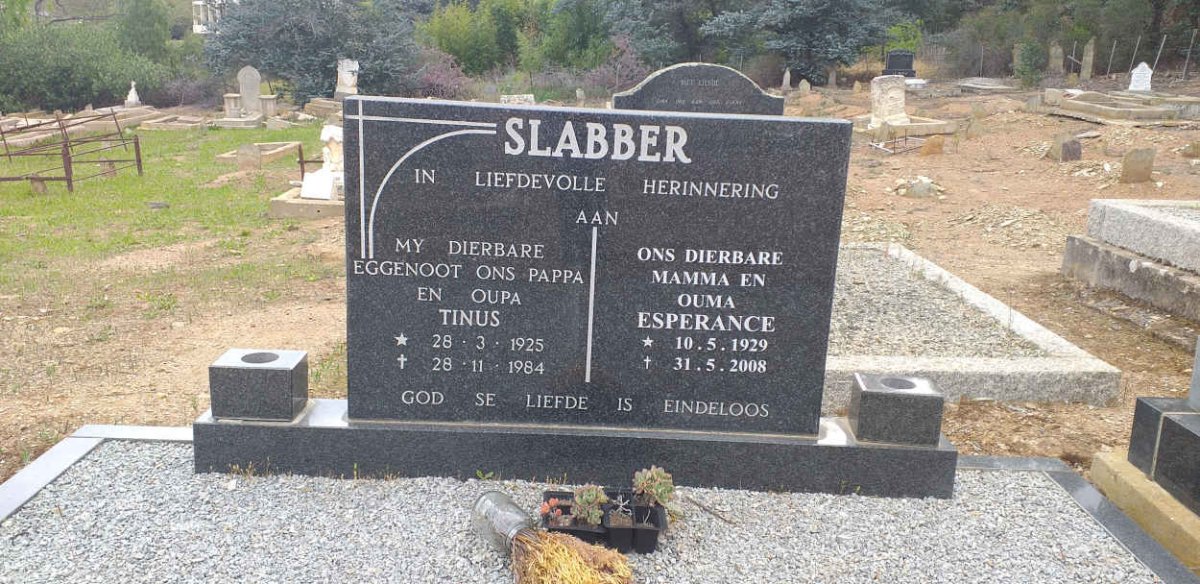 SLABBER Tinus 1925-1984 &amp; Esperance 1929-2008