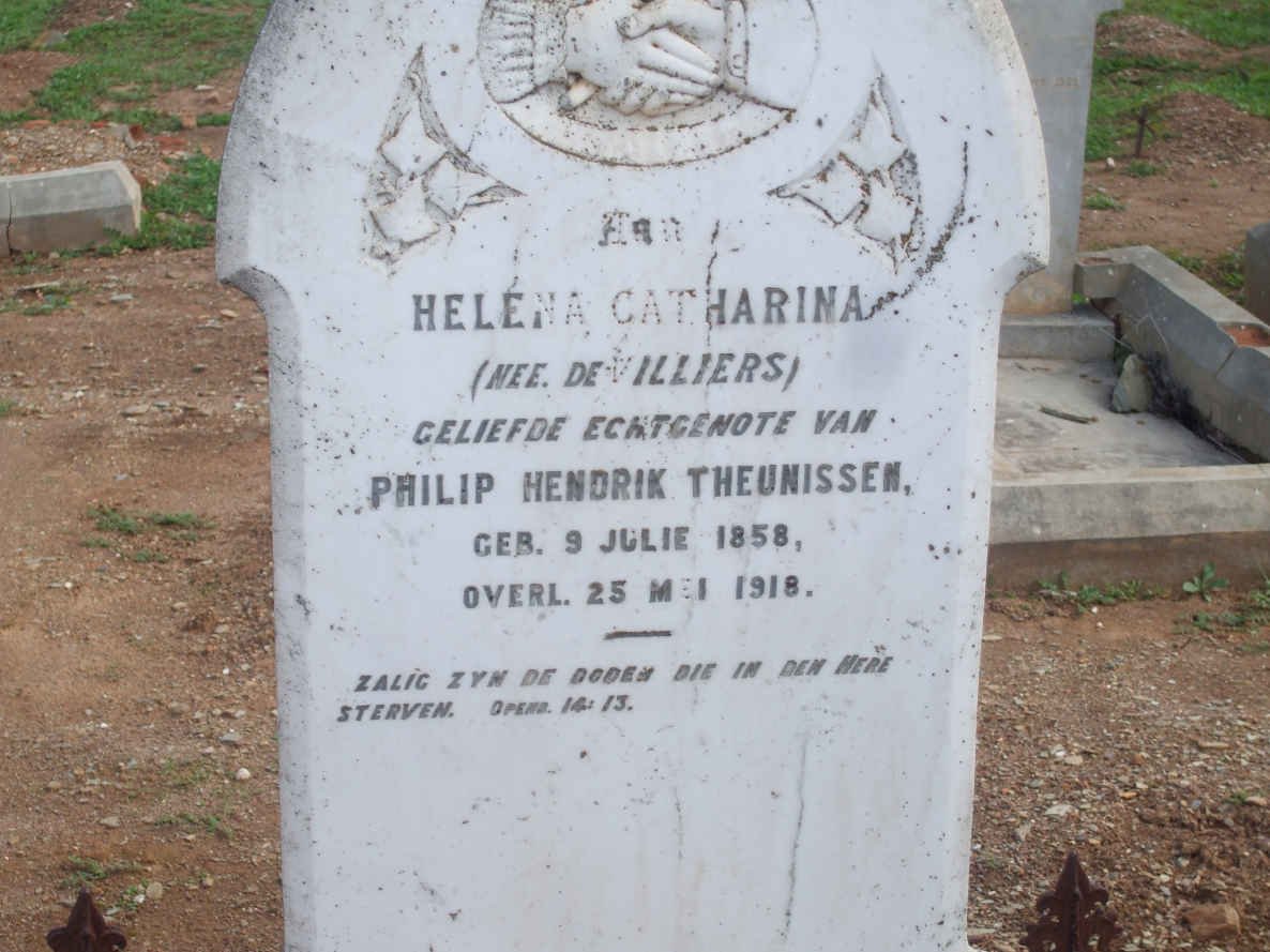 THEUNISSEN Helena Catharina nee DE VILLIERS 1858-1918
