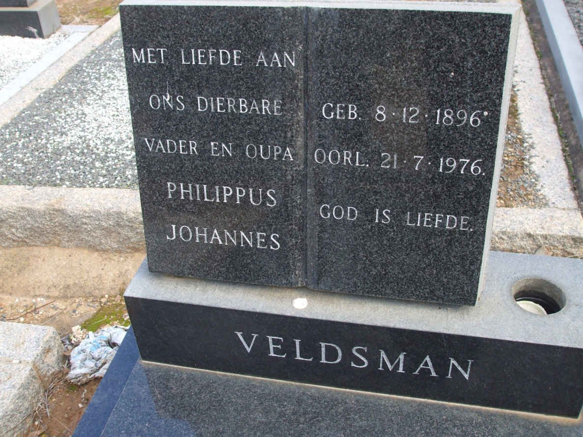 VELDSMAN Philippus Johannes 1896-1976