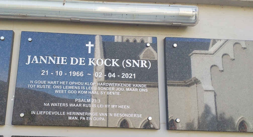 KOCK Jannie, de 1966-2021
