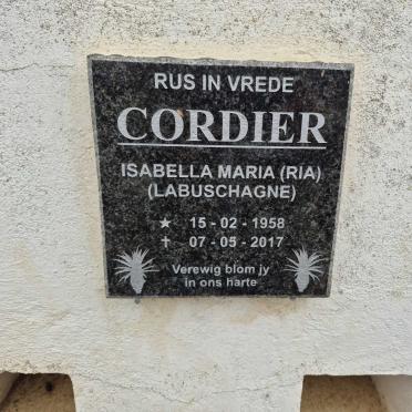 CORDIER Isabella Maria nee LABUSCHAGNE 1958-2017