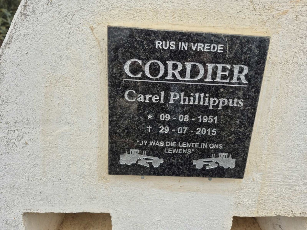 CORDIER Carel Phillippus 1951-2015