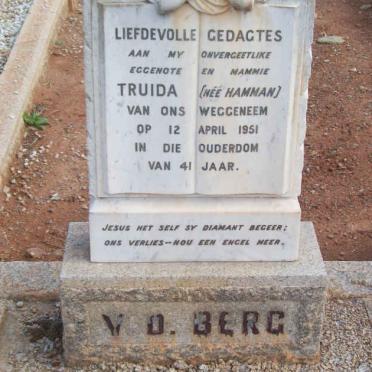 BERG Truida, v. d. nee HAMMAN -1951