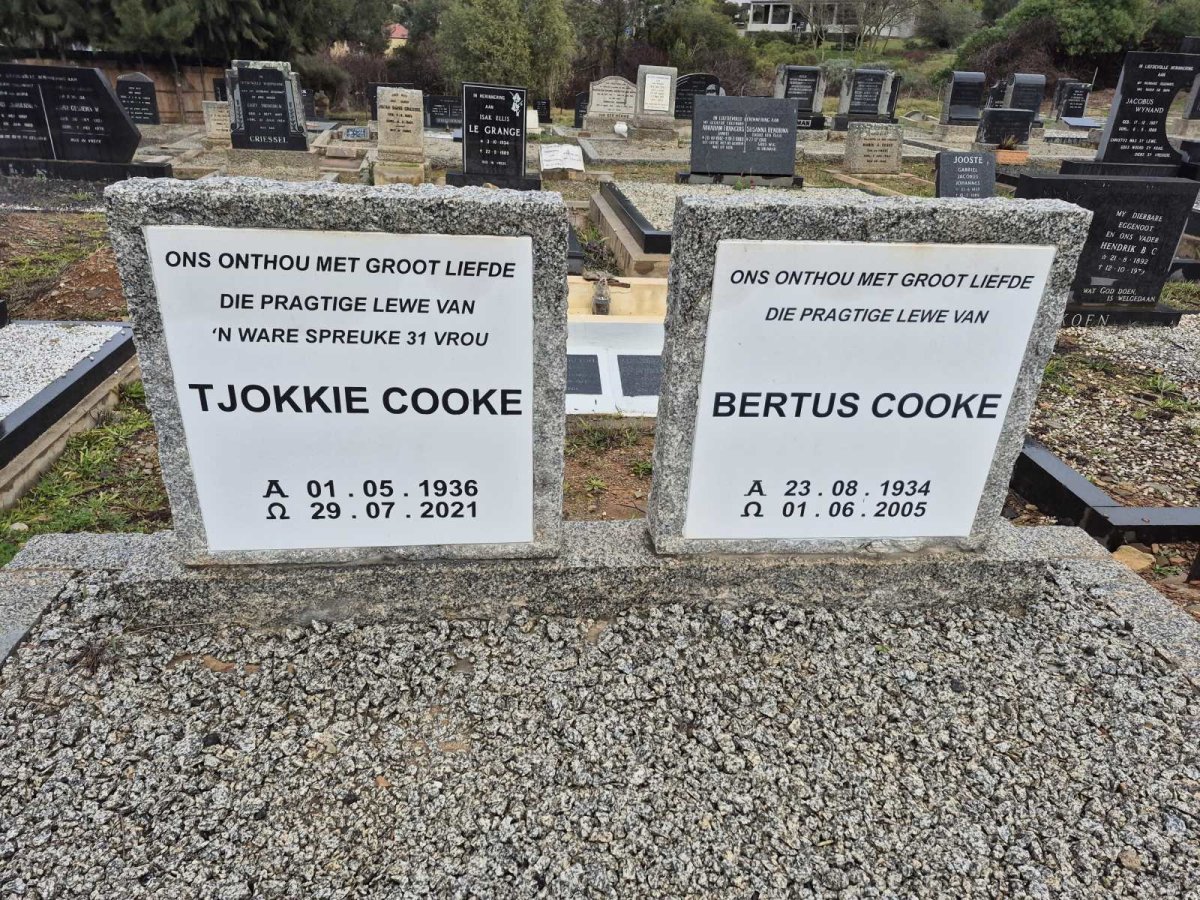 COOKE Bertus 1934-2005 & Tjokkie 1936-2021
