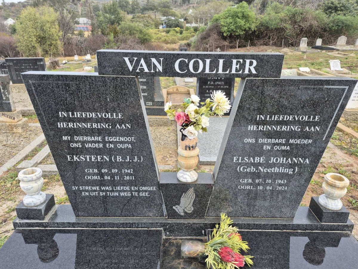 COLLER B.J.J., van 1942-2011 & Elsabe Johanna NEETHLING 1943-2024