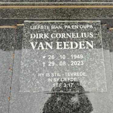 EEDEN Dirk Cornelius, van 1949-2023