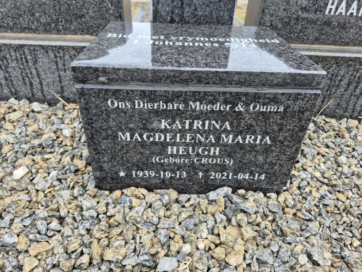 HEUGH Katrina Magdelena Maria nee CROUS 1939-2021