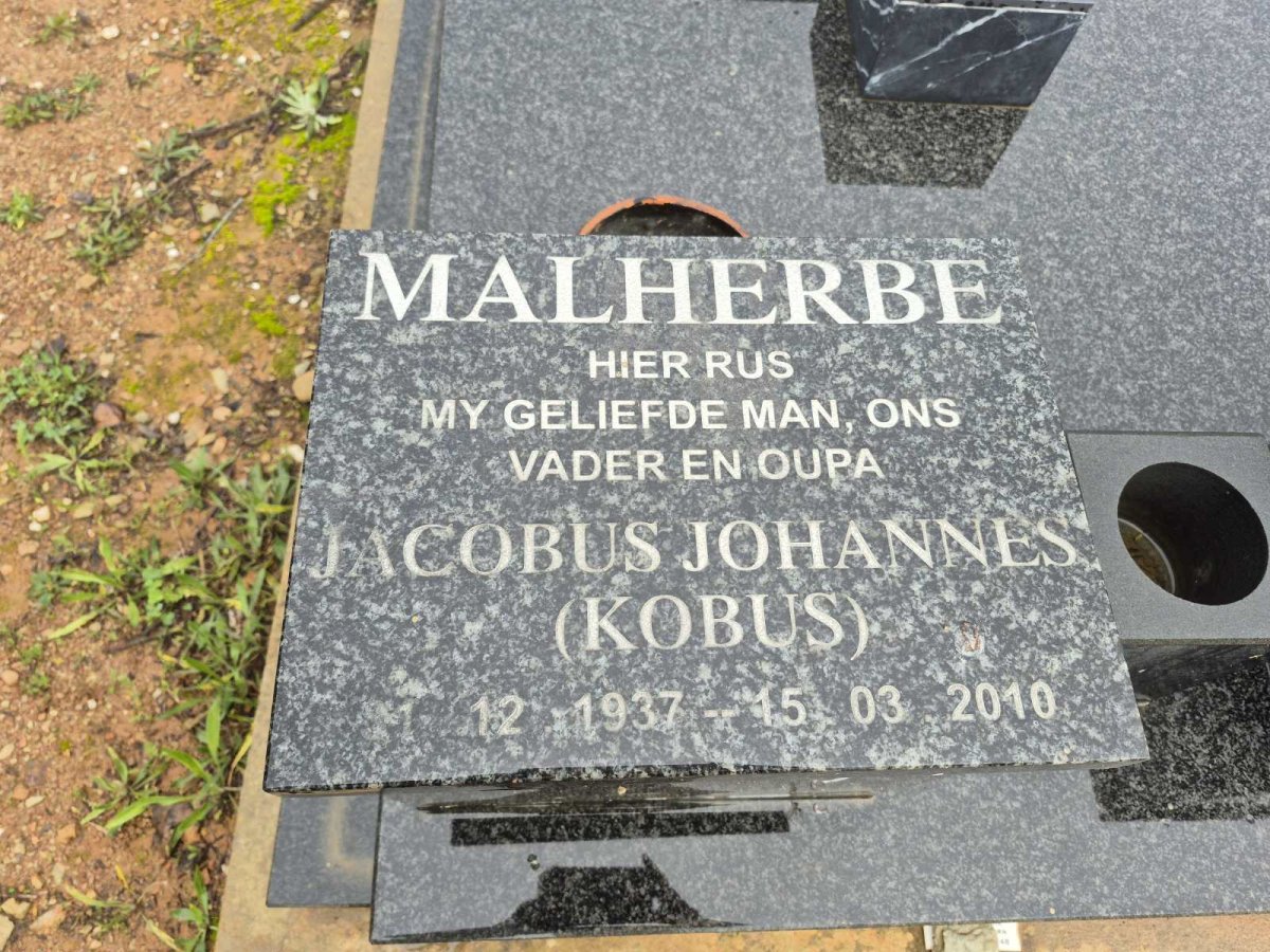 MALHERBE Jacobus Johannes 1937-2010