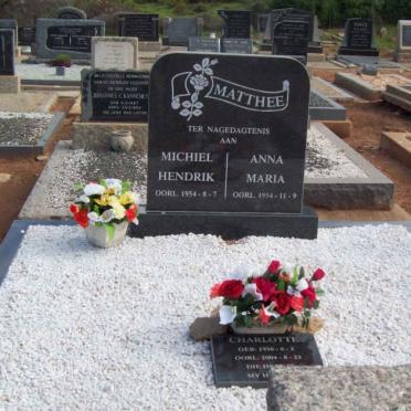 MATTHEE Michiel Hendrik -1954 :: MATTHEE Anna Maria -1954 :: MATTHEE Charlotte 1935-2004 :: MATTHEE Michiel 1942-2025