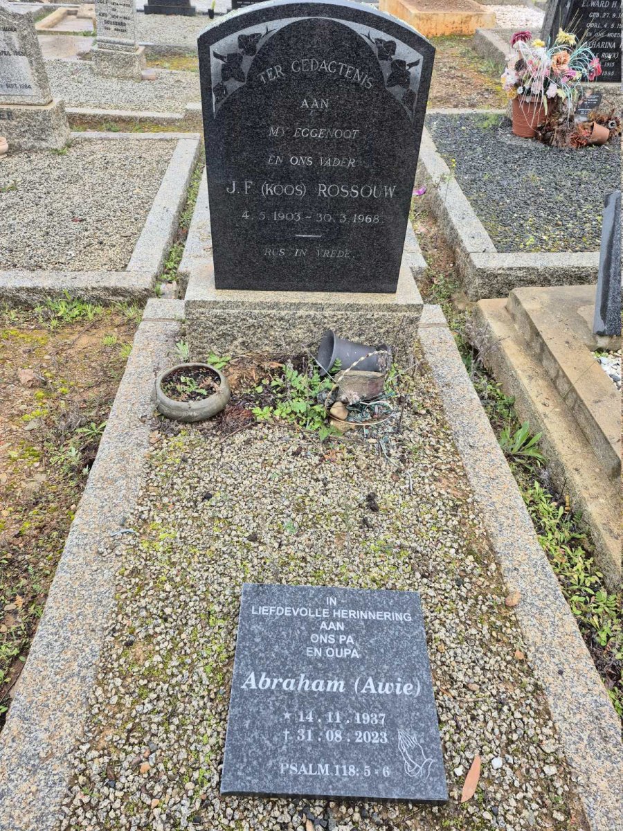 ROSSOUW J.F. 1903-1968 :: ROSSOUW Abraham 1937-2023