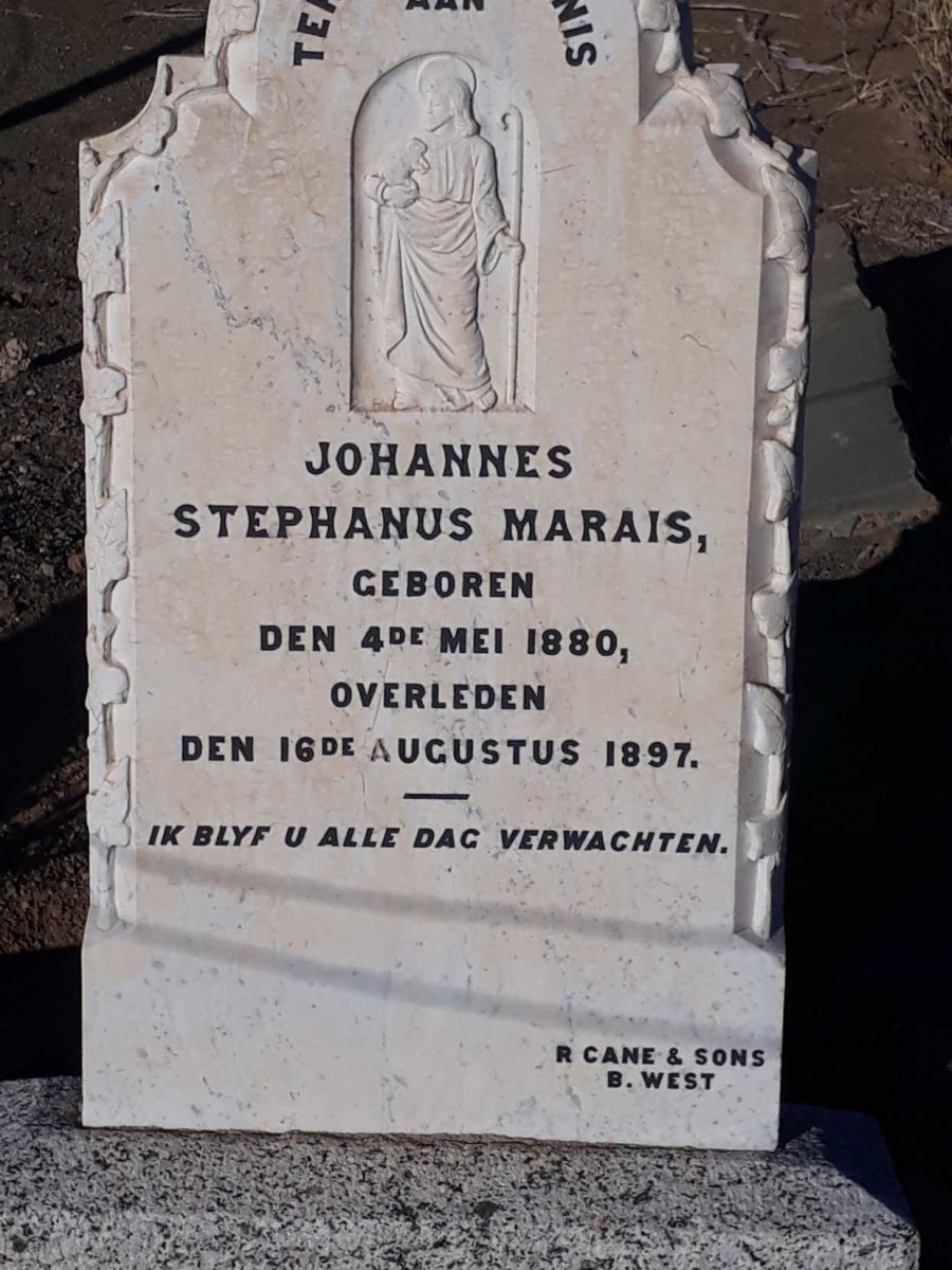 MARAIS Johannes Stephanus 1880-1897
