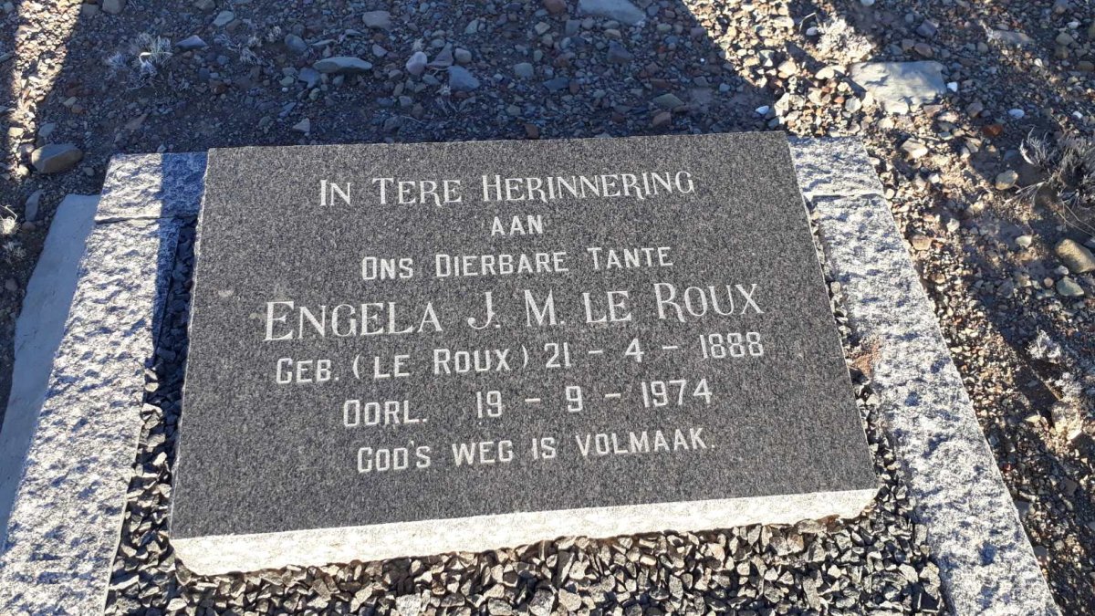 ROUX Engela J.M., le nee LE ROUX 1888-1974