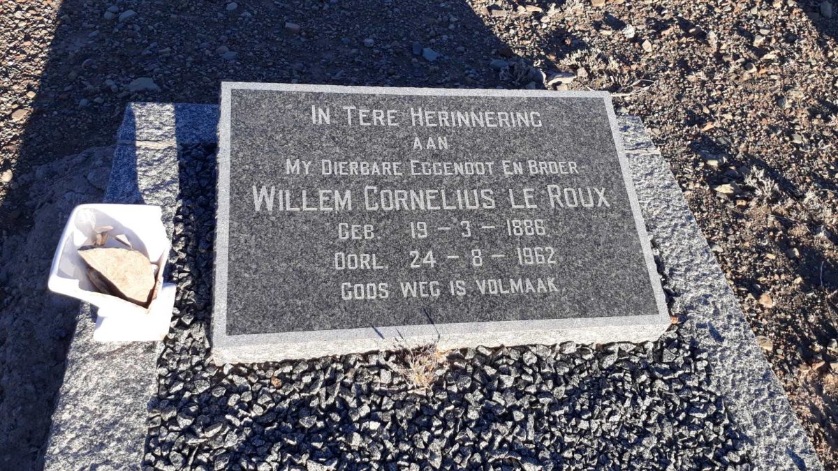 ROUX Willem Cornelius, le 1886-1962