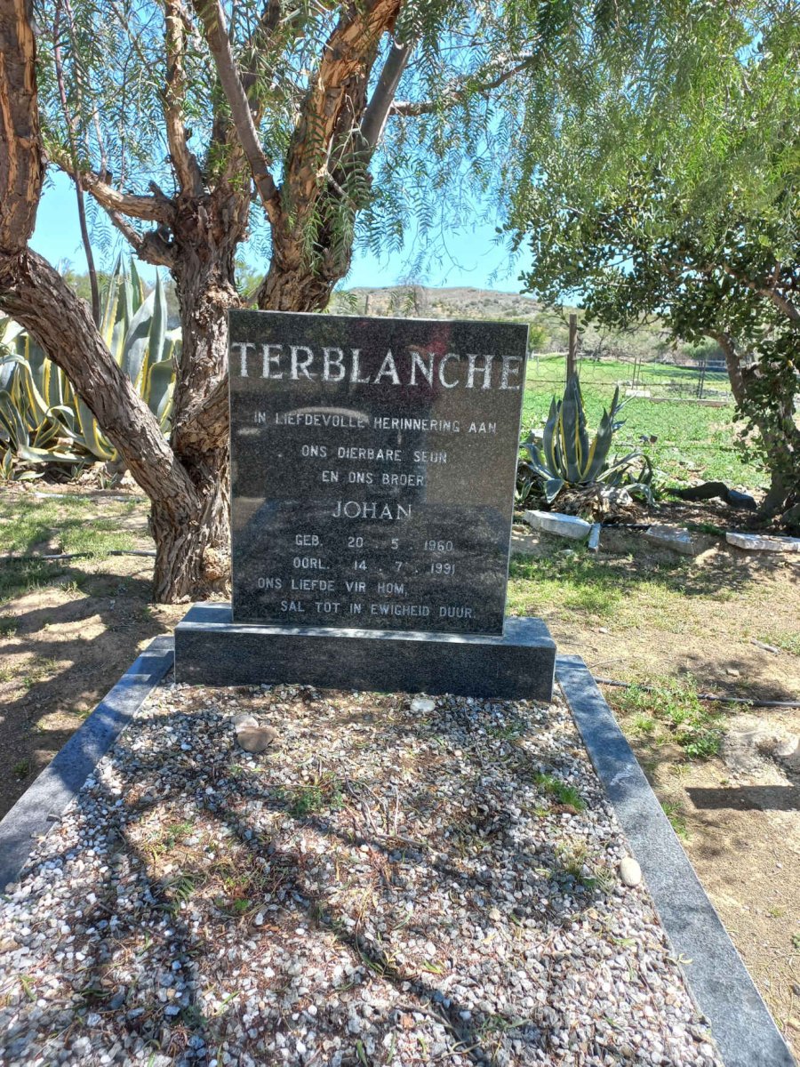 TERBLANCHE Johan 1960-1991