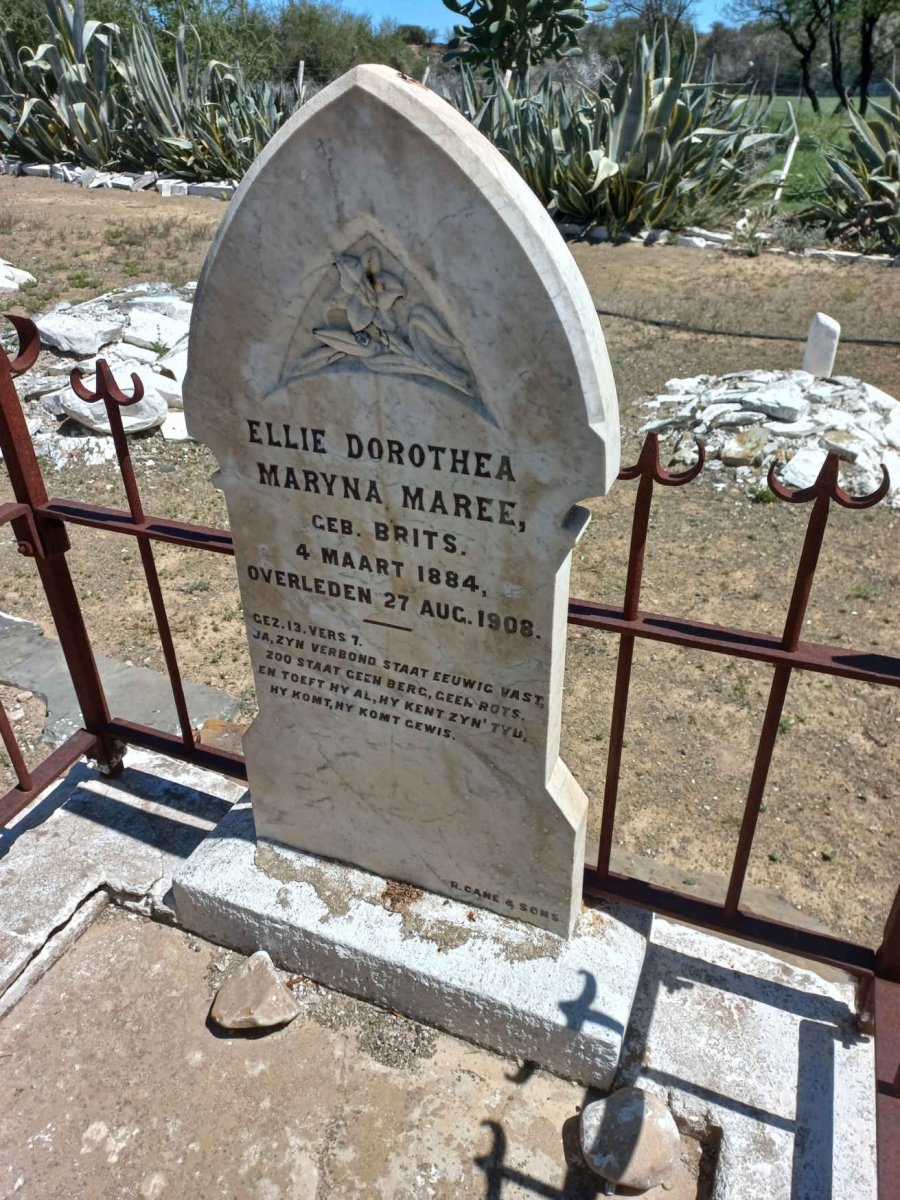 MAREE Ellie Dorothea Maryna nee BRITS 1884-1908