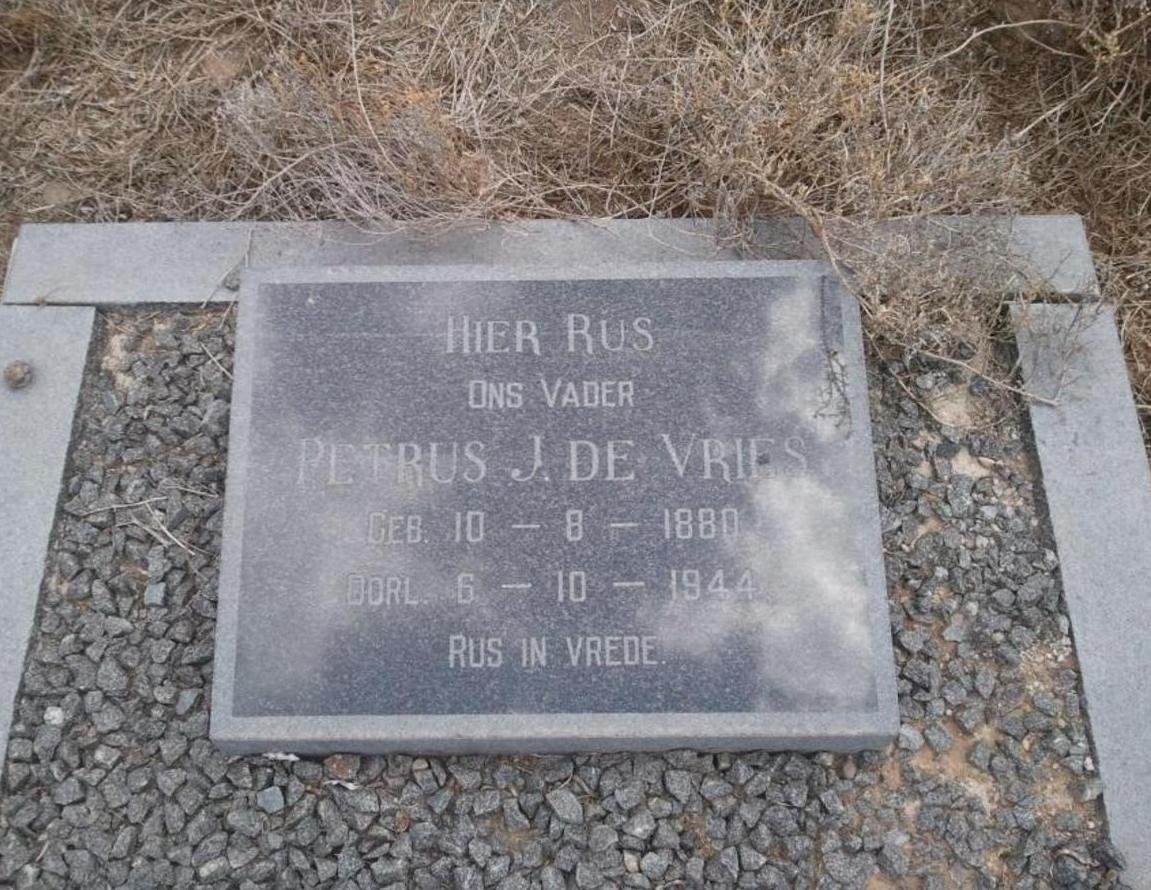 VRIES Petrus J., de 1880-1944