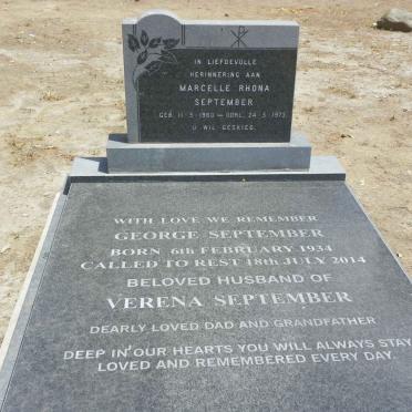SEPTEMBER George 1934-2014 :: SEPTEMBER Marcelle Rhona 1960-1973