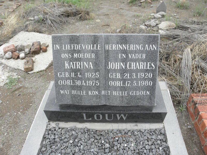 LOUW John Charles 1920-1980 &amp; Katrina 1925-1975