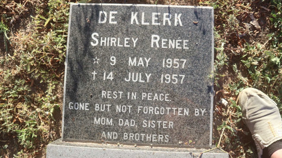 KLERK Shirley Renee, de 1957-1957