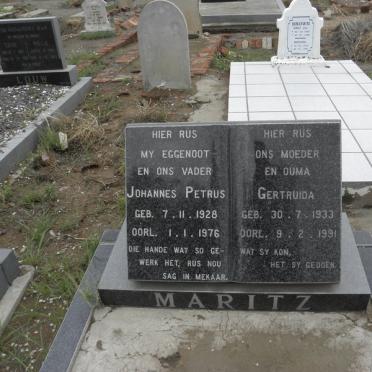 MARITZ Johannes Petrus 1928-1976 &amp; Gertruida 1933-1991