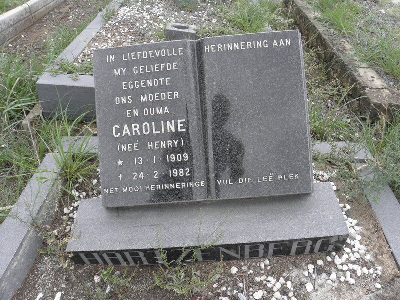 HARTZENBERG Caroline nee HENRY 1909-1982