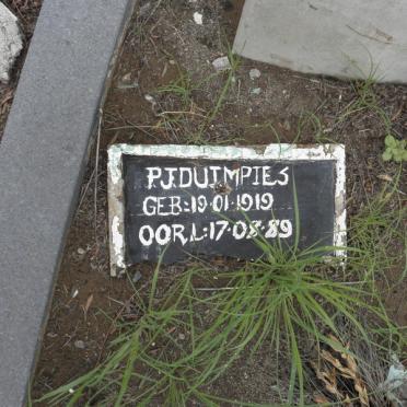 DUIMPIES P.J. 1919-1989
