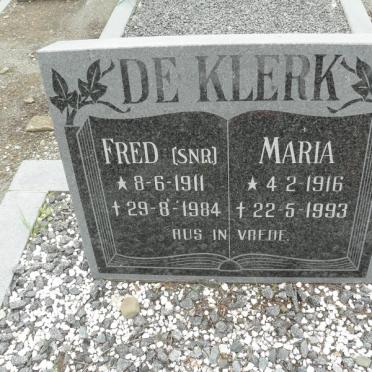 KLERK Fred, de 1911-1984 &amp; Maria 1916-1993