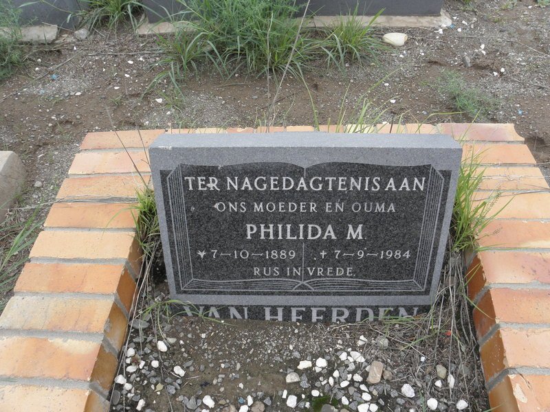 HEERDEN Philida M., van 1889-1984