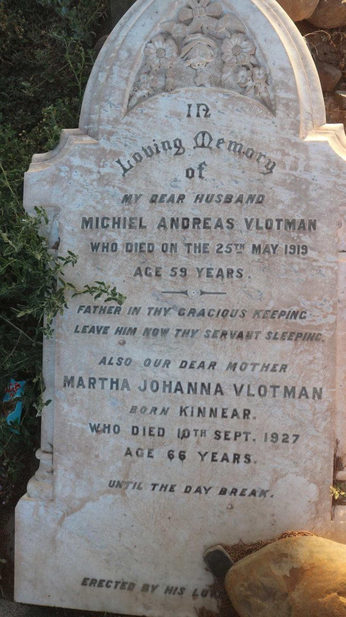 VLOTMAN Michiel Andreas -1919 &amp; Martha Johanna KINNEAR -1927