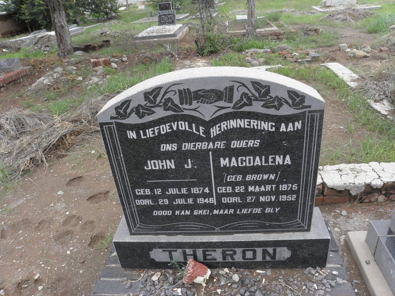 THERON John J. 1874-1946 &amp; Magdalena BROWN 1875-1952