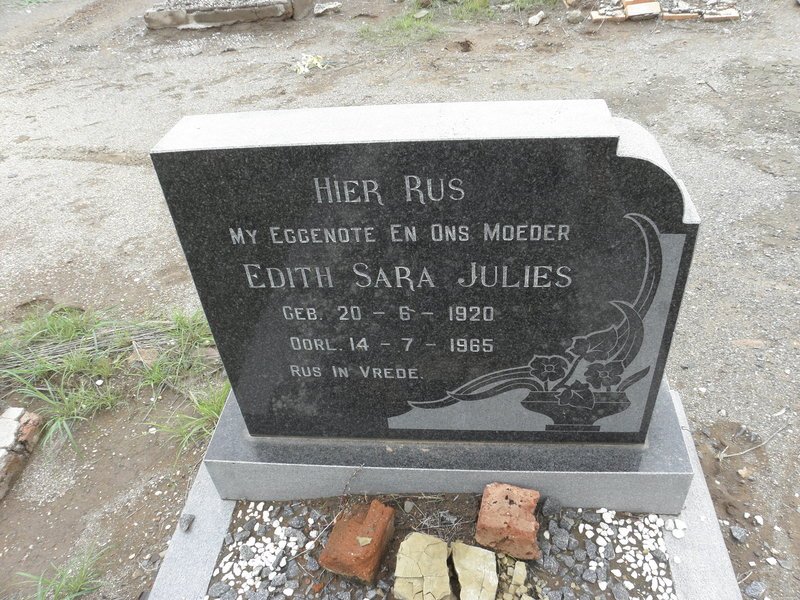 JULIES Edith Sara 1920-1965