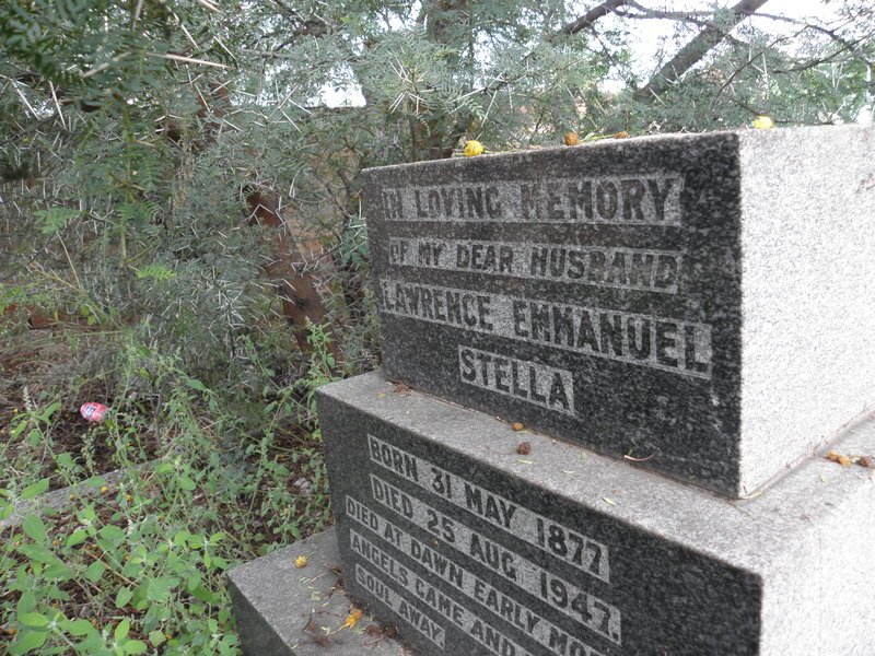 STELLA Lawrence Emmanuel 1877-1947 &amp; Chrisanti CHENZI -1949