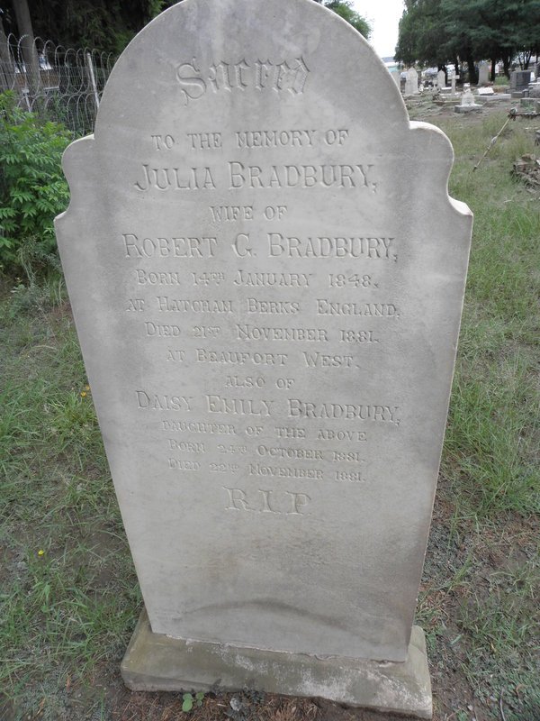 BRADBURY 1848-1881 :: BRADBURY Daisy Emily 1881-1881