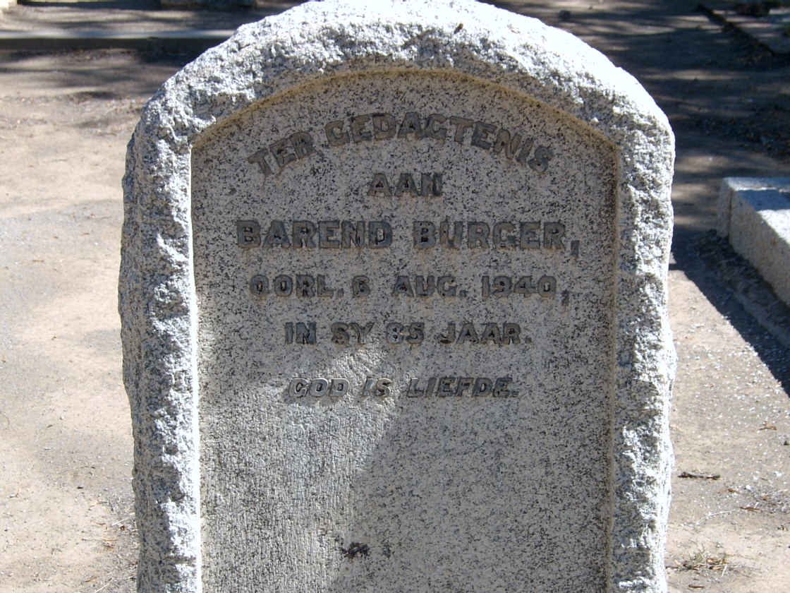 BURGER Barend -1940